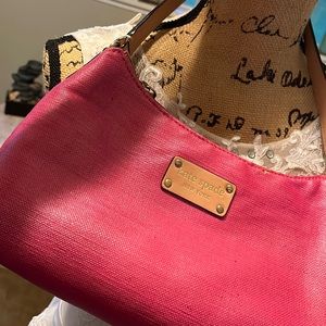 Kate Spade small pink purse polkadot inside